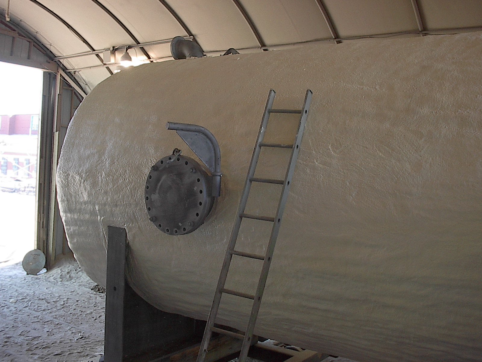 Tank during foam process